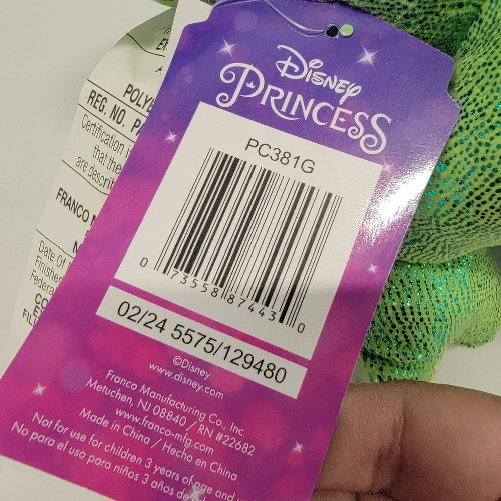Disney Tangled Pascal Chameleon Metallic Green Shimmer Plush Pillow‎ 18